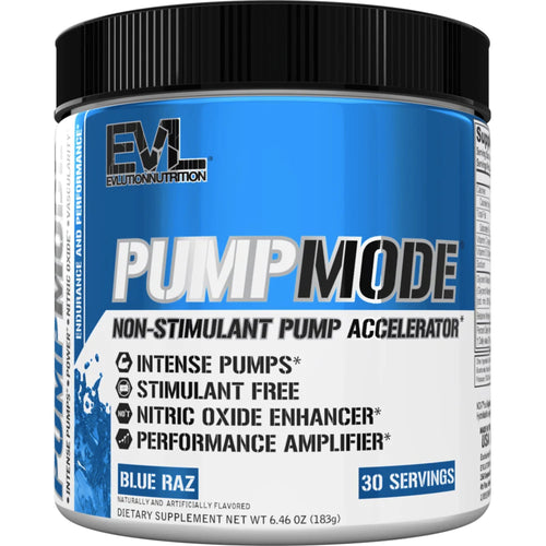 Evlution Nutrition Pump Mode PREWORKOUT Evolution Nutrition 30 Serves Blue Razz