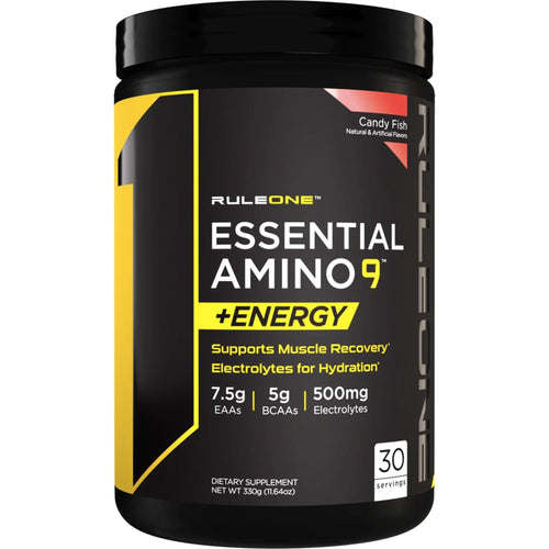 R1 Essential Amino 9 + ENERGY by Rule EAA'S RULE1 Candy Fish