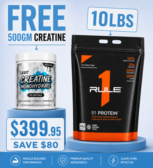 R1 Whey Protein Isolate 10lbs + FREE creatine