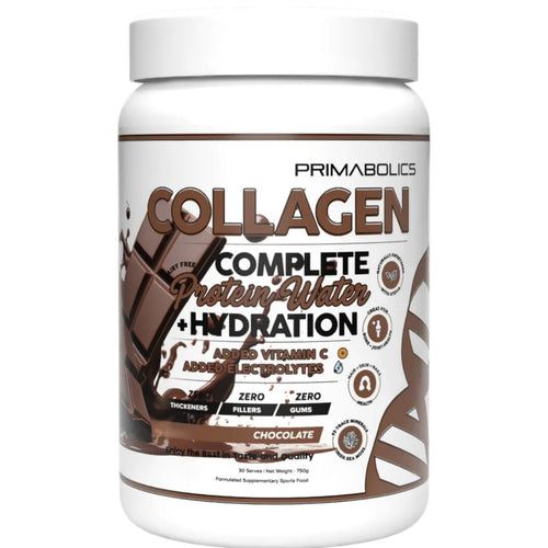 Collagen Complete Protein Water and Hydration by Primabolics collagen protein Primabolics Chocolate 30 Serves