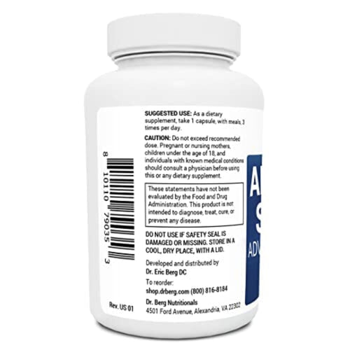 Dr. Berg’s Adrenal Stress Advanced Formula anti stress, adrenal rebuild, SUPPS247