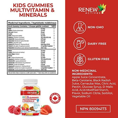 Kids Multivitamin & Minerals Gummies by Renew Actives Multivitamins & Minerals Renew Actives