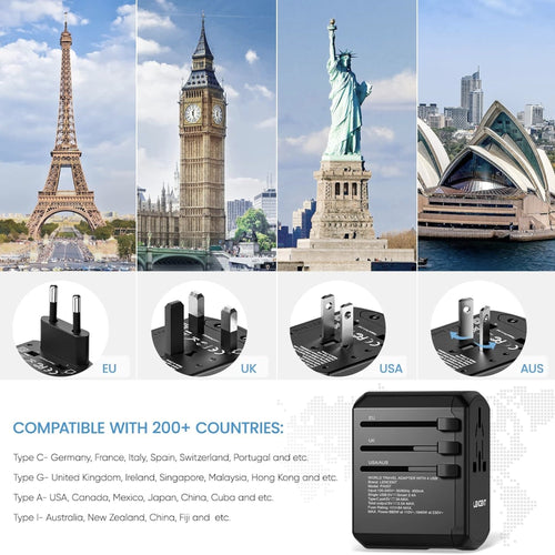 LENCENT Universal Travel Charger with 3 USB Ports charger SUPPS247