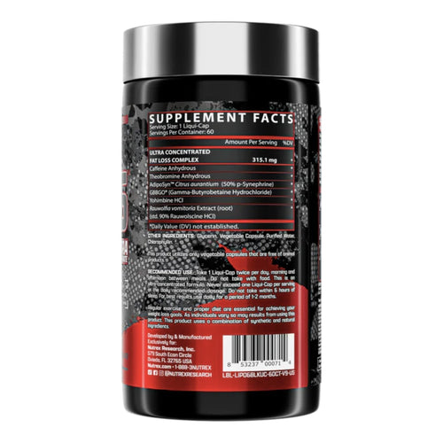 Lipo 6 Black Ultra Concentrate by Nutrex weight loss NUTREX