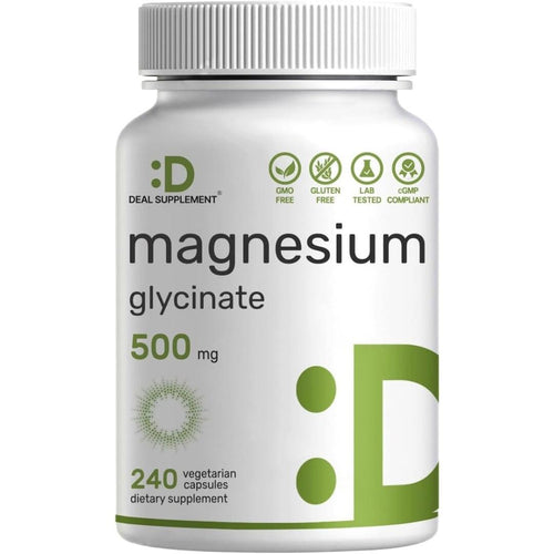 Magnesium Glycinate 500mg by Deal Supplement Vitamins Deal Supplement