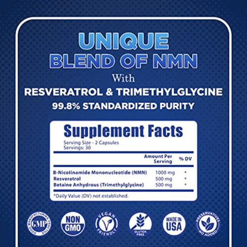 NMN with Resveratrol 2000 mg General SUPPS247