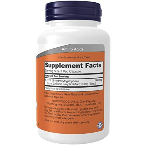 NOW 5-HTP 100 mg for Positive Mood BRAIN BOOSTER SUPPS247