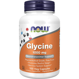 NOW Glycine 1000 mg Nervous System Support nerve support SUPPS247 