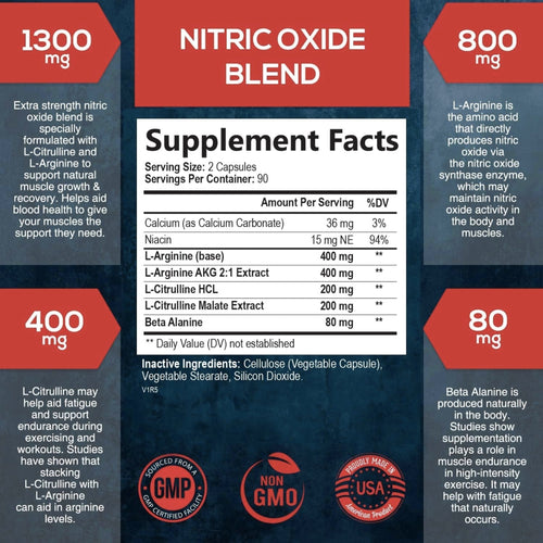 Nitric Oxide Blast with L-Arginine L-Arginine SUPPS247