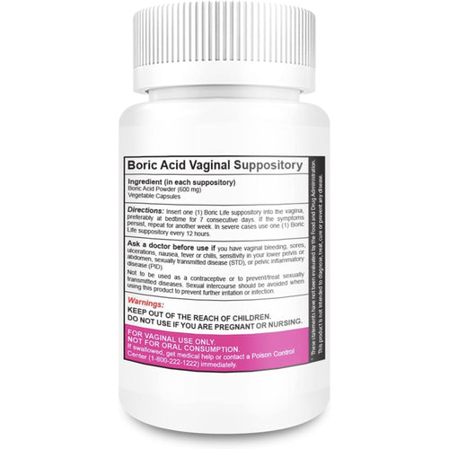 NutraBlast Boric Acid 600mg vaginal health SUPPS247