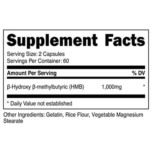 Nutricost HMB (Hydroxy Beta-Methylbutyric) 1000mg Sports Supplements SUPPS247