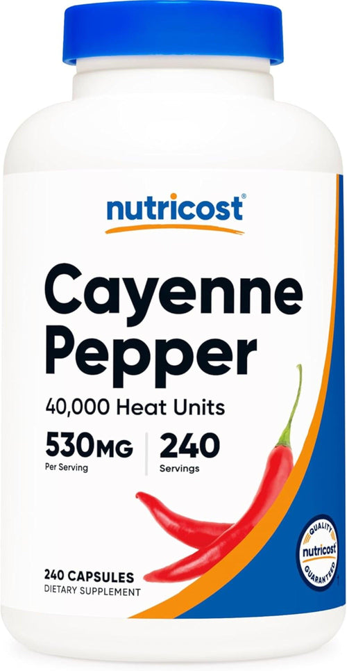 Nutricost Cayenne Pepper 530mg | 40,000 Heat Units - 240 Capsules.