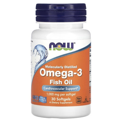 Omega 3 Fish Oil 1000mg by Now Foods Vitamins NOW 30 Softgels