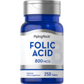 Folic Acid, 800 mcg, 250 Tablets BY Piping Rock