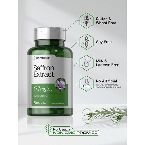 Saffron Extract 177 mg by Horbaach 60 Counts GENERAL HEALTH SUPPS247