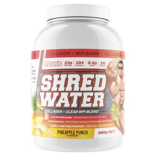 Shred Water Collagen + WPI Blend by Max's Vitamins & Supplements Max's Pineapple Punch