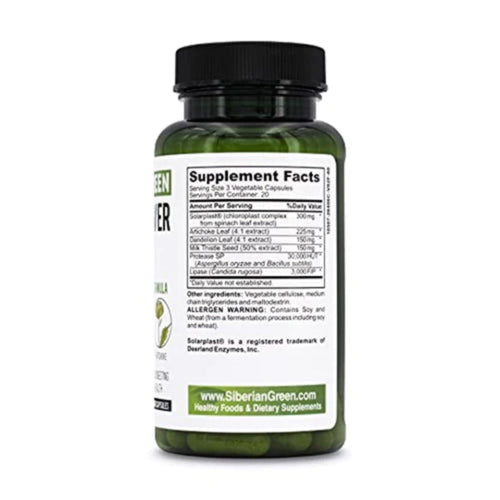Siberian Green Herbal Liver Detox 60 CT liver support SUPPS247