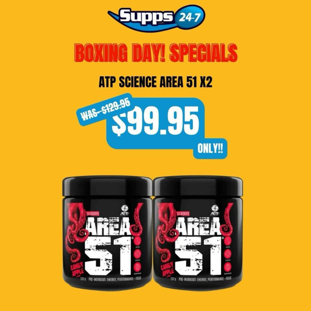 ATP Science AREA51 Two For $99.95 PREWORKOUT SUPPS247 