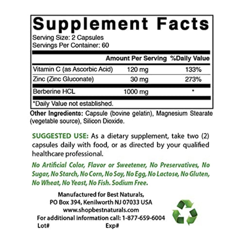 Berberine Plus 1000mg liver support SUPPS247