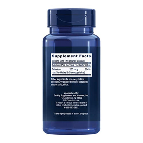 Life Extension Se-Methyl L-Selenocysteine 200mcg 90c selenium SUPPS247