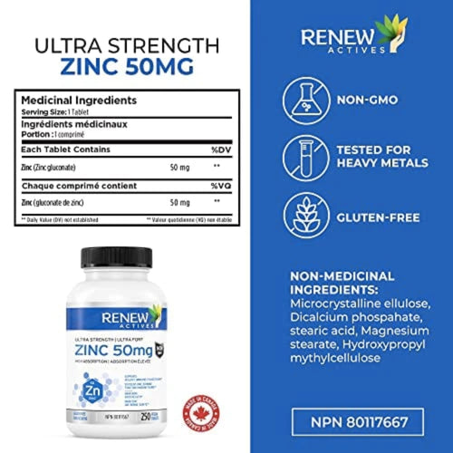 Ultra Strength Zinc 50mg Back to results SUPPS247