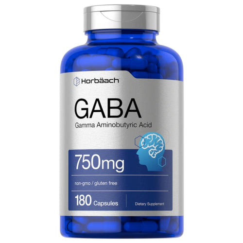GABA 750mg | 180 Capsules by Horbaach General SUPPS247