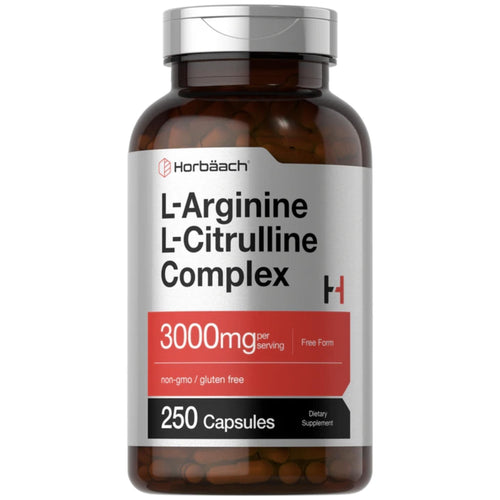 L-Arginine L-Citrulline Complex | 3000mg | 250 Capsules by Horbaach General SUPPS247