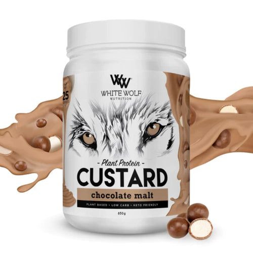 White Wolf Nutrition Plant Protein Custard PROTEIN SUPPS247 Chocolate Malt