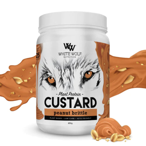 White Wolf Nutrition Plant Protein Custard PROTEIN SUPPS247 Peanut Brittle