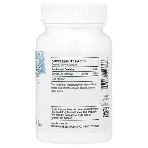 Zinc Picolinate 30 mg by Thorne Zinc Thorne