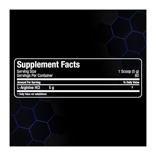 Allmax Essentials Arginine HCl – 400g, supplement facts panel