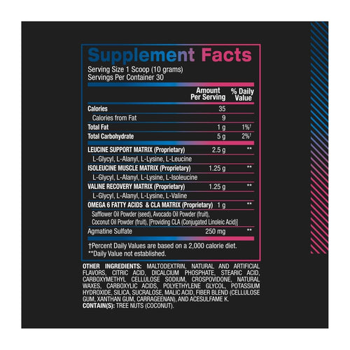 BPI Sports Best BCAA – 30 Servings, supplement facts panel