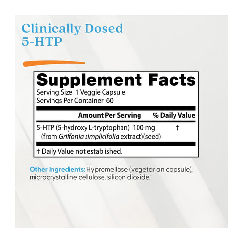 Doctor's Best 5-HTP, supplement facts panel