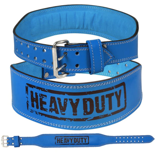 Leather Weight Lifting Belt by Heavy Duty weight lifting belt SUPPS247 Extra Large Blue