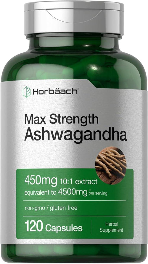 Horbäach Ashwagandha Supplement | Max Strength | 120 Capsules General Horbaach