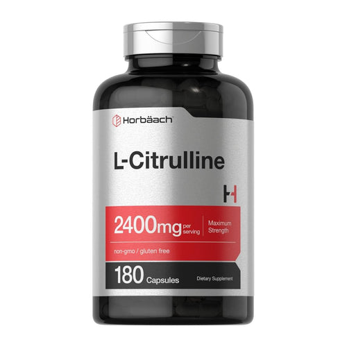 Horbaach L-Citrulline 2400 mg – 180 Capsules, front of bottle