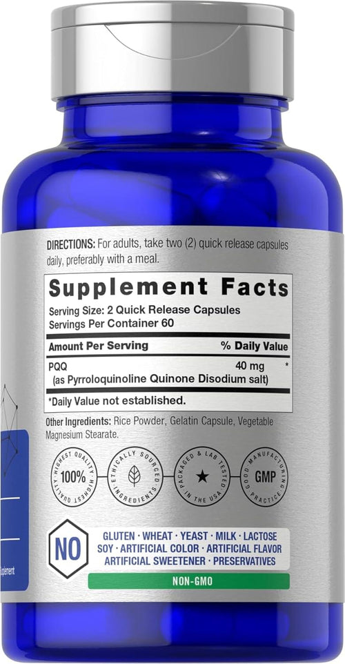 Horbäach PQQ Supplement 40 mg | 120 Capsules