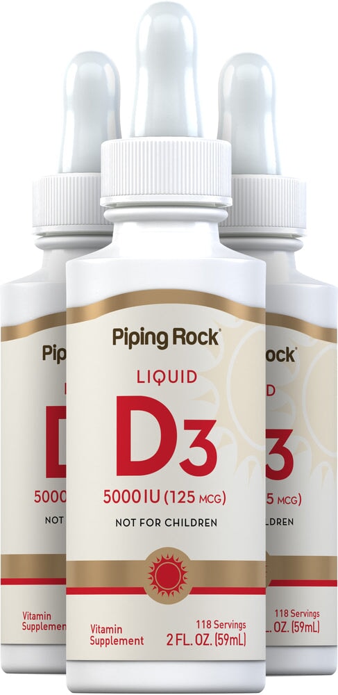 Piping rock Vitamin D3 5000 IU Liquid 2 Fluid Ounce Vitamin D SUPPS247