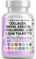 Hair Skin and Nails Vitamins and DHT Blocker by Clean Nutra