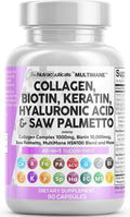 Hair Skin and Nails Vitamins and DHT Blocker by Clean Nutra