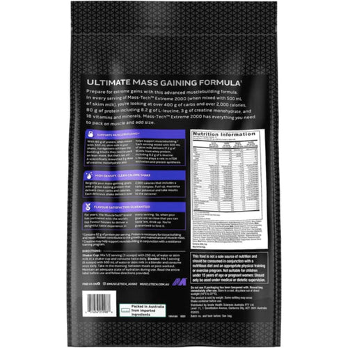 Muscletech Mass Tech Extreme 2000 12 lbs mass gainer SUPPS247