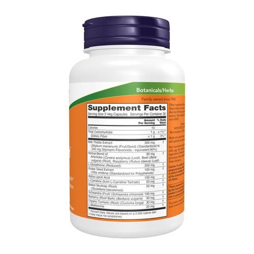 Liver Refresh, 90 veg caps by NOW FOODS, supplement facts panel