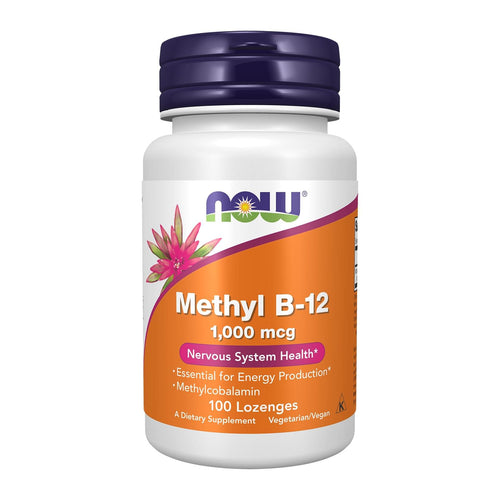 Now Foods Methyl B-12 1000 mcg 100 Lozenges, front of bottle
