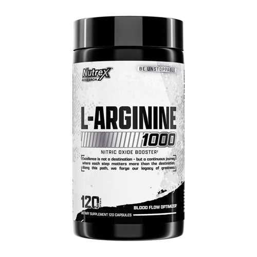 Nutrex L Arginine 1000mg | Nitric Oxide Supplement, front of bottle
