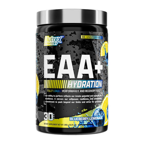 Nutrex Research EAA Hydration | EAAs + BCAAs Powder, Blueberry Lemonade tub front