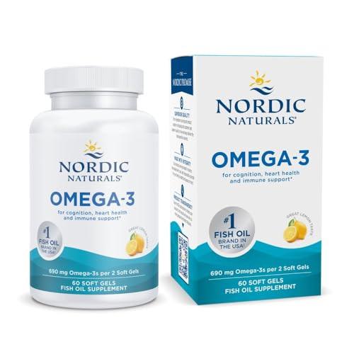 Omega-3 Formula , Lemon, 60 count by Nordic Naturals.