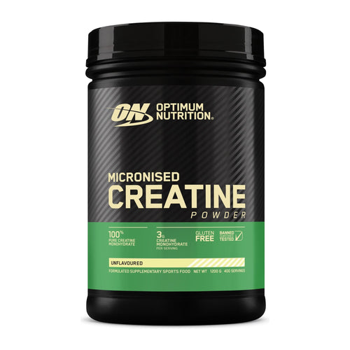 Micronized Creatine Powder by Optimum Nutrition, 1.2 kg tub front (400 serves)