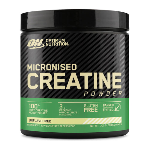 Micronized Creatine Powder by Optimum Nutrition, 300 g tub front (100 serves)