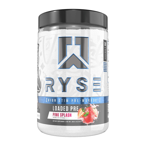 RYSE Loaded Pre-Workout, Pink Splash tub front