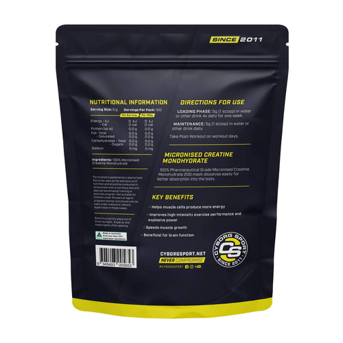 Micronised Creatine Monohydrate - Cyborg Sports General Cyborg